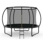 Trambolina Premium Stil Crna 244cm sa merdevinama i sigurnosnom mrežom