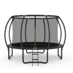 Trambolina Premium Stil Crna 366cm sa merdevinama i sigurnosnom mrežom