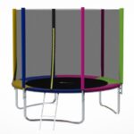 Trambolina Premium Stil Multicolor 244cm sa merdevinama i sigurnosnom mrežom - Slika 4