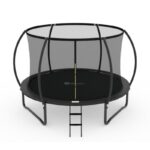 Trambolina Premium Stil Crna 244cm sa merdevinama i sigurnosnom mrežom - Slika 4