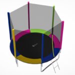 Trambolina Premium Stil Multicolor 244cm sa merdevinama i sigurnosnom mrežom - Slika 3