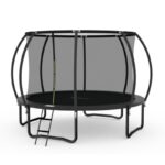 Trambolina Premium Stil Crna 305cm sa merdevinama i sigurnosnom mrežom - Slika 3