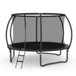 Trambolina Premium Stil Crna 244cm sa merdevinama i sigurnosnom mrežom - Slika 3