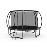 Trambolina Premium Stil Crna 366cm sa merdevinama i sigurnosnom mrežom - Slika 3