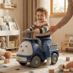 Dečija guralica "Kamion" sa muzikom i svetlima - Plava