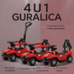 Guralica Džip 4u1 na akumulator - Crvena, SM-26005C - Slika 2