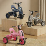 Tricikl za decu Plavi "Retro"  sa EVA točkovima, muzikom i svetlima - Slika 3