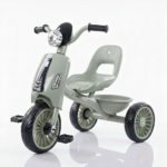 Tricikl za decu Sivi "Retro" sa EVA točkovima, muzikom i svetlima