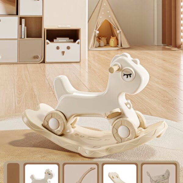 Dečiji Konjić Njihalica Guralica 2u1 - Bež