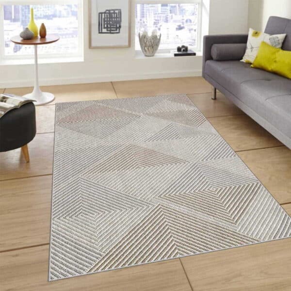 Tepih Bež sivi trouglovi - Tg-5111