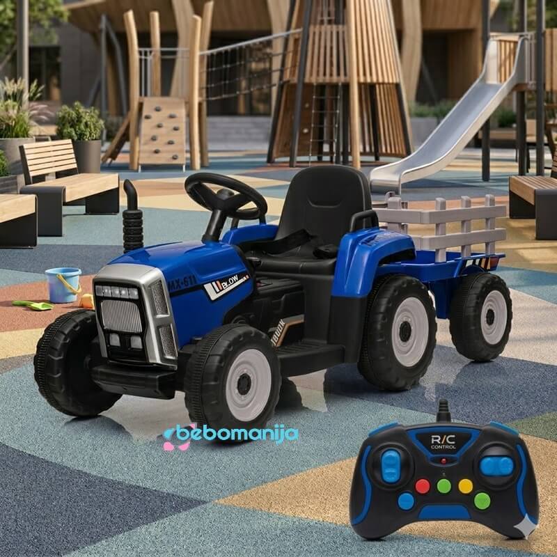 Traktor PS na akumulator plavi