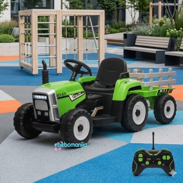 Traktor PS na akumulator zeleni