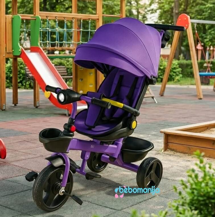 Sklopivi tricikl 4001 ljubičasti