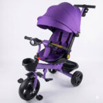 Sklopivi tricikl za decu 4001 - Ljubičasti - Slika 2