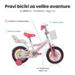 Dečija bicikla 12'' Ice-cream - Roze (SM-12102) - Slika 5