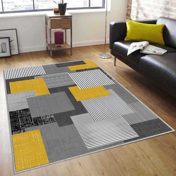 Tepih Žuto-sivi pravougaonici TG - 5125