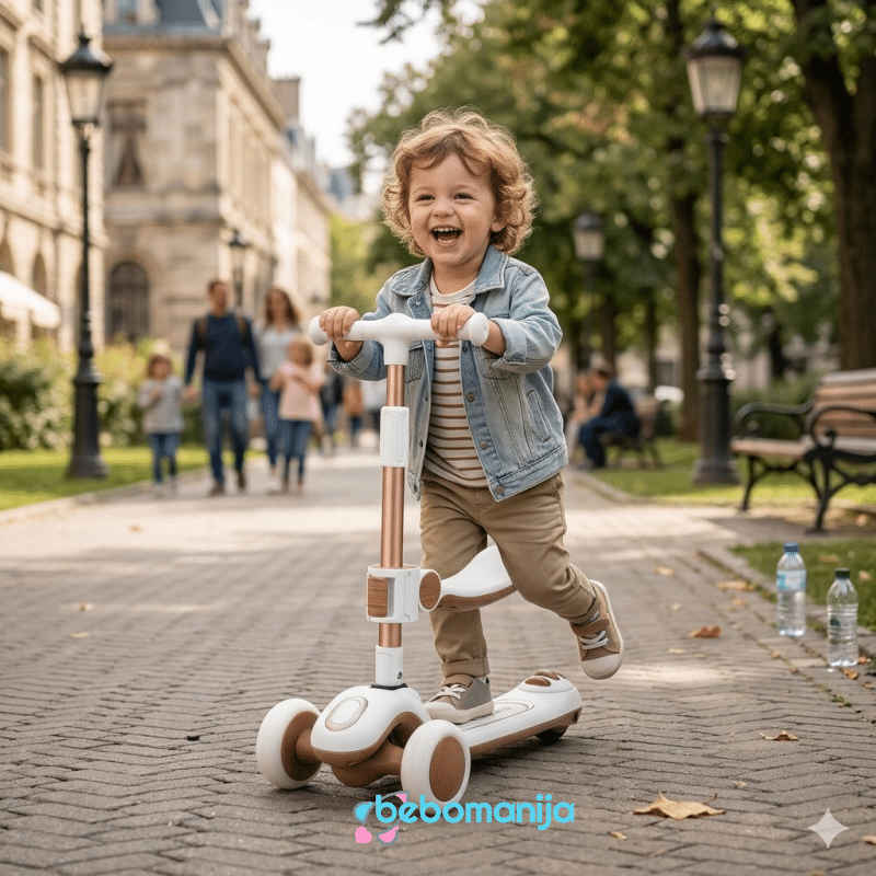 Trotinet 2u1 TT-1001 bela/braon - 540117