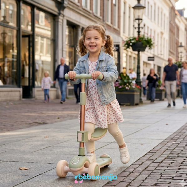 SKLOPIVI trotinet 2u1 TT-1001 zelena/svetlo roze - 540120