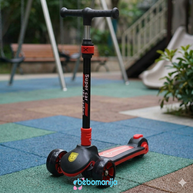 Trotinet SUPER CAR TT-1003 crna/crvena - 540126