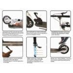 SKLOPIVI trotinet sa 2 točka sa kočnicom do 100kg TT-1005 roza/tirkiz - 540133 - Slika 3