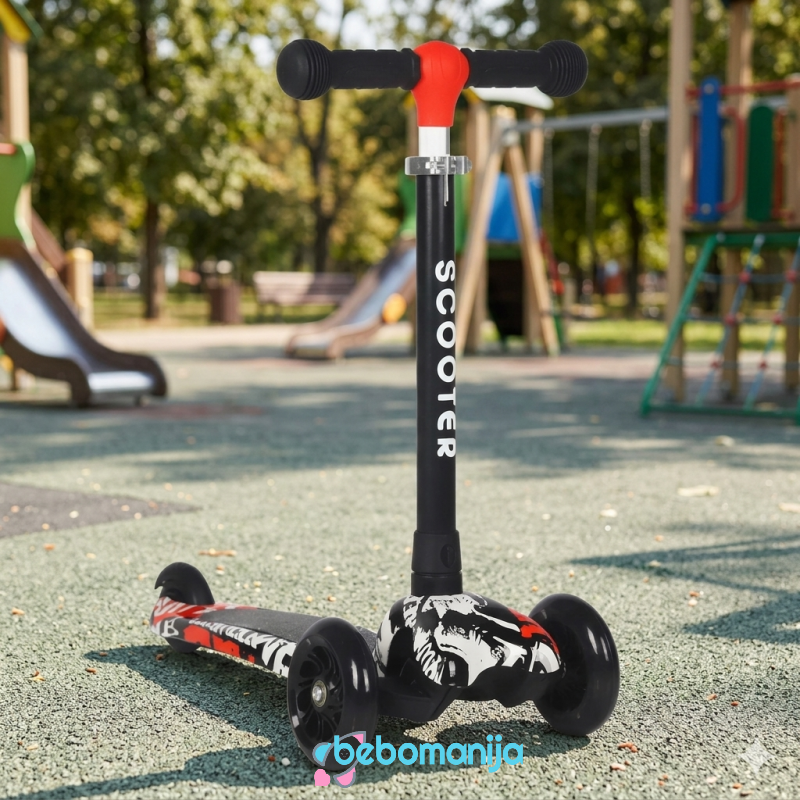 Trotinet TT-1006 šareni (crna/bela) - 540139