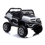 Džip Mercedes UNIMOG 12V sa mekim gumama i kožnim sedištem - Beli (SM-25503B) - Slika 2