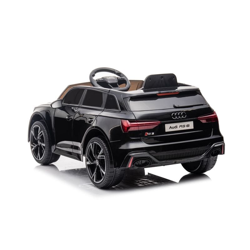 Audi RS6 Licencirani Crni - auto na akumulator za decu sa mekim gumama i mekim sedištem - slika 2
