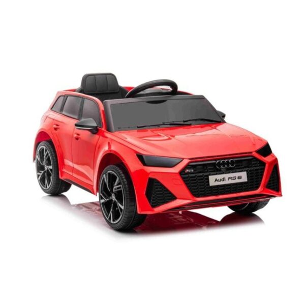 Audi RS6 Licencirani Crveni - auto na akumulator za decu sa mekim gumama i mekim sedištem - slika 2