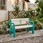 Dolu Dečija Klupa za dvorište - plastična klupa za decu - slika 2