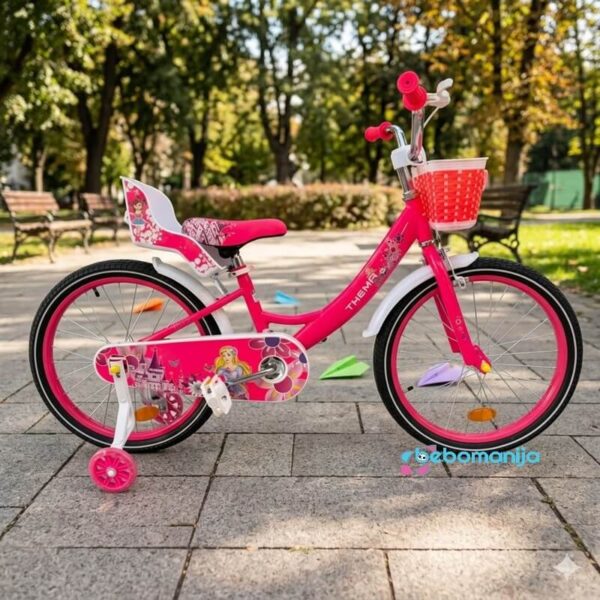 Dečija bicikla sa Svetlećim pomoćnim točkovima TS-20 Girl 1 Aurora - Roze