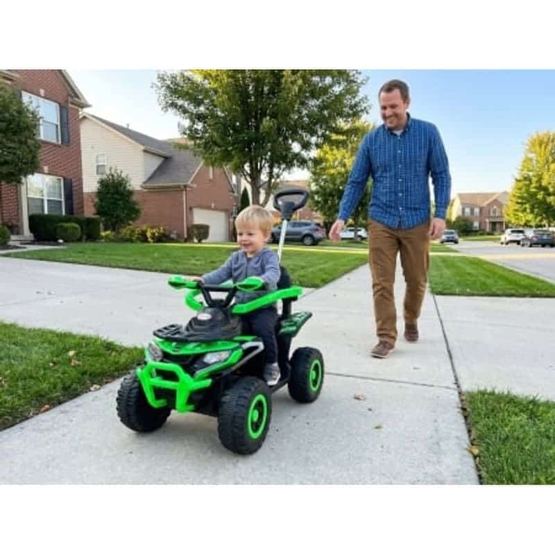 Velika džip guralica sa ručkom – ZELENA Velika džip guralica sa ručkom – ZELENA - dečja guralica u obliku džipa BC8342P DV - slika 1