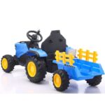 Dečiji traktor sa prikolicom i daljinskim plavi - traktor na akumulator - slika 2