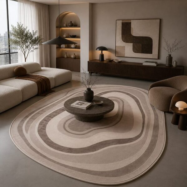 Tepih nepravilnog oblika 120x180cm - Godovi braon, NTG-001