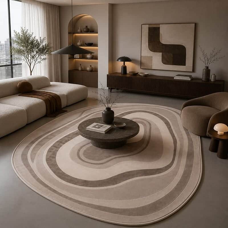 Tepih nepravilnog oblika 120x180cm - Godovi braon, NTG-001