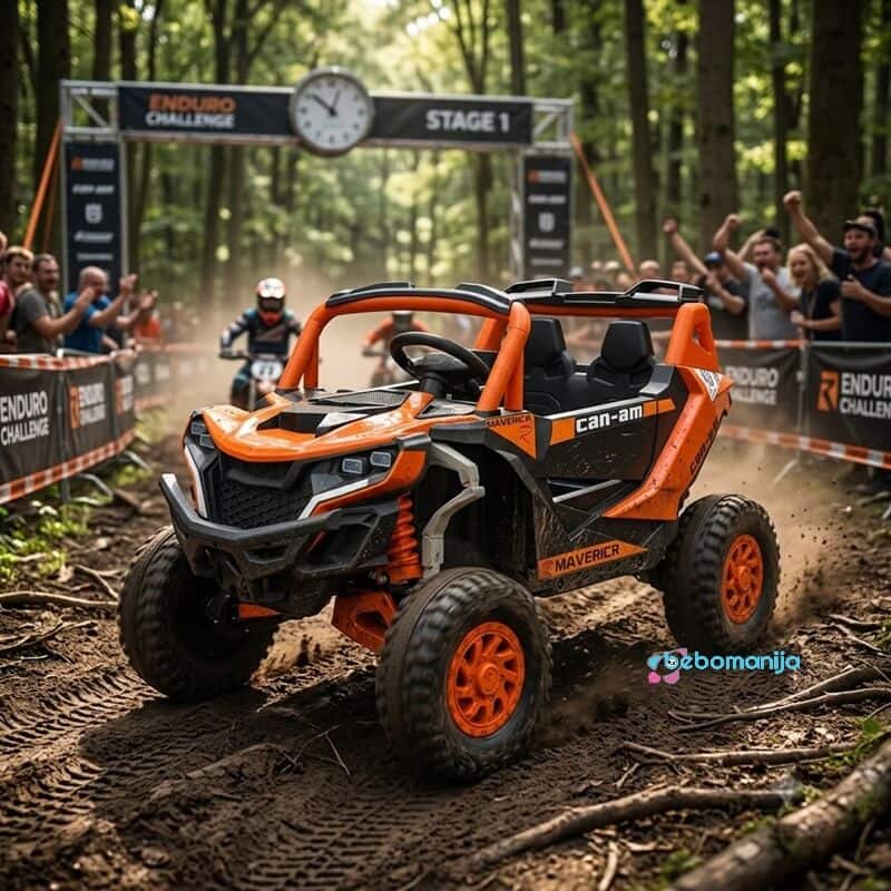 Veliki Terenac 4x4 UTW OFF ROAD - Meki točkovi + Kožno sedište - Narandžasti
