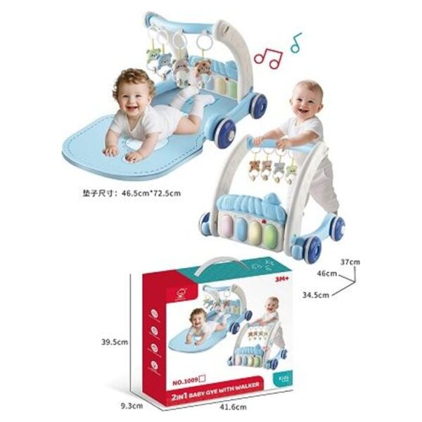 Piano podloga 2u1 sa funkcijom pretvaranja u hodalicu - plava (072984)