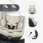 KikkaBoo I-Van I-Size auto sedište LIGHT BEIGE - slika 3
