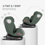 KikkaBoo I-Moove 2 I-Size auto sedište ARMY GREEN - slika 3