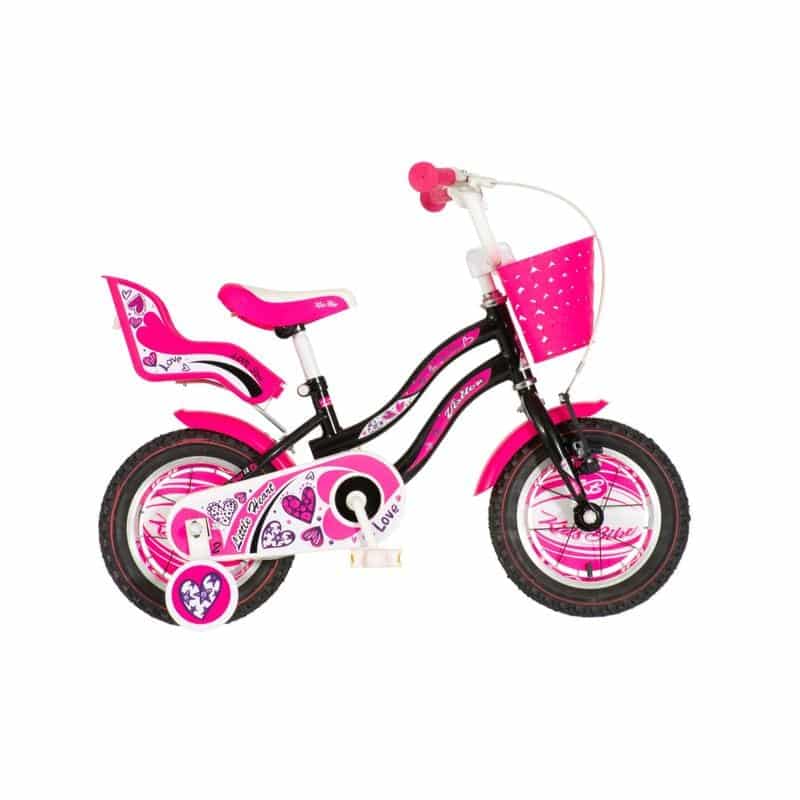 1120000-05 Bicikl Visitor 12" Heart CRNO-ROZE 1
