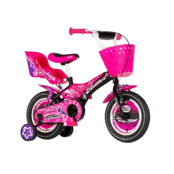 Bicikl Visitor 12" Star CRNO ROZE 1