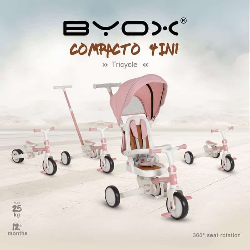 Byox Compacto 4u1 tricikl PINK 2