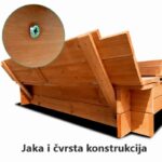 SuperToys drveni peskarnik sa krovom i klupama 4