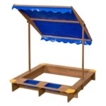 SuperToys drveni peskarnik 3u1 sa plastičnim kantama 3