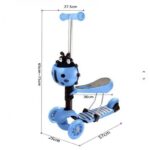 Romobil NR-9520 plavi bubamara trotinet 5u1 9