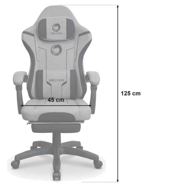 Oblivion Phantom gejmerska stolica siva 5