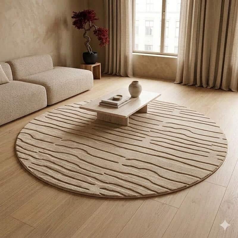 Okrugli tepih Carmel capuccino | 100 cm