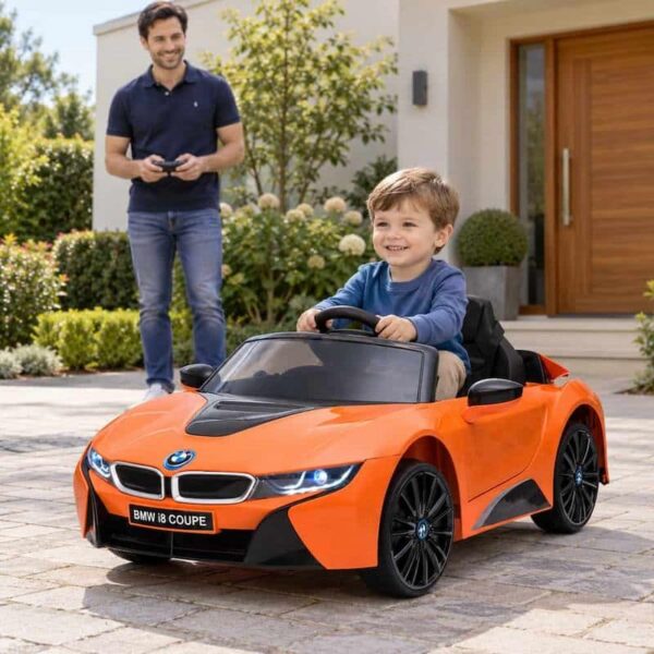 BMW i8 Concept narandžasti auto na akumulator 12V 1