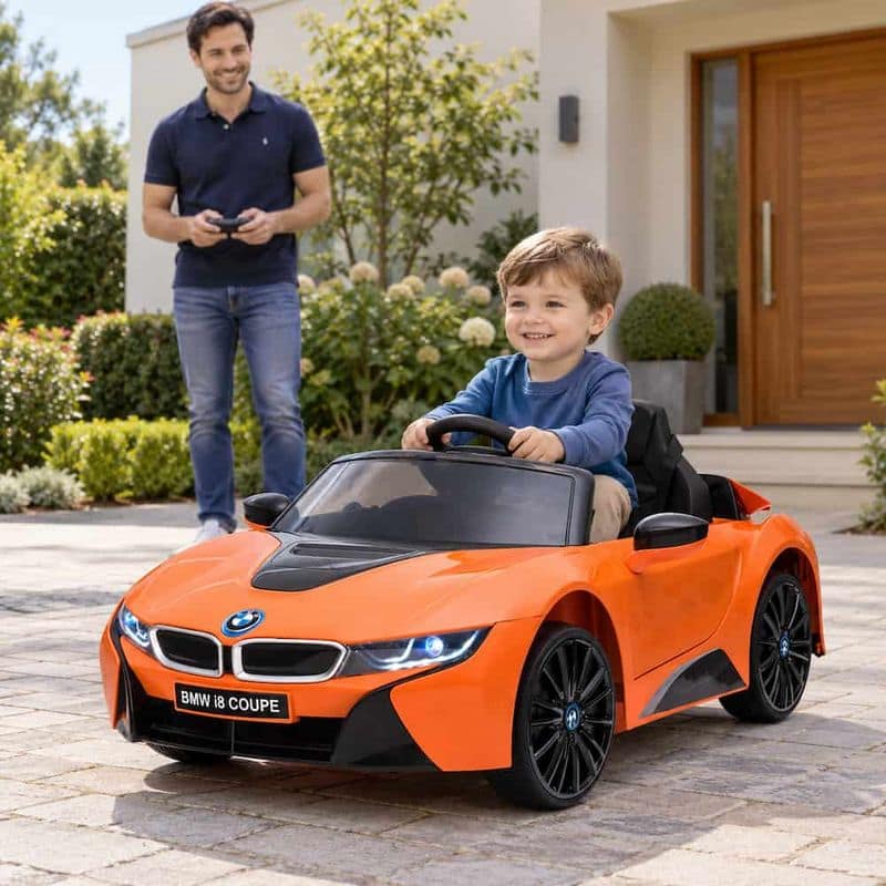 BMW i8 Concept narandžasti auto na akumulator 12V 1
