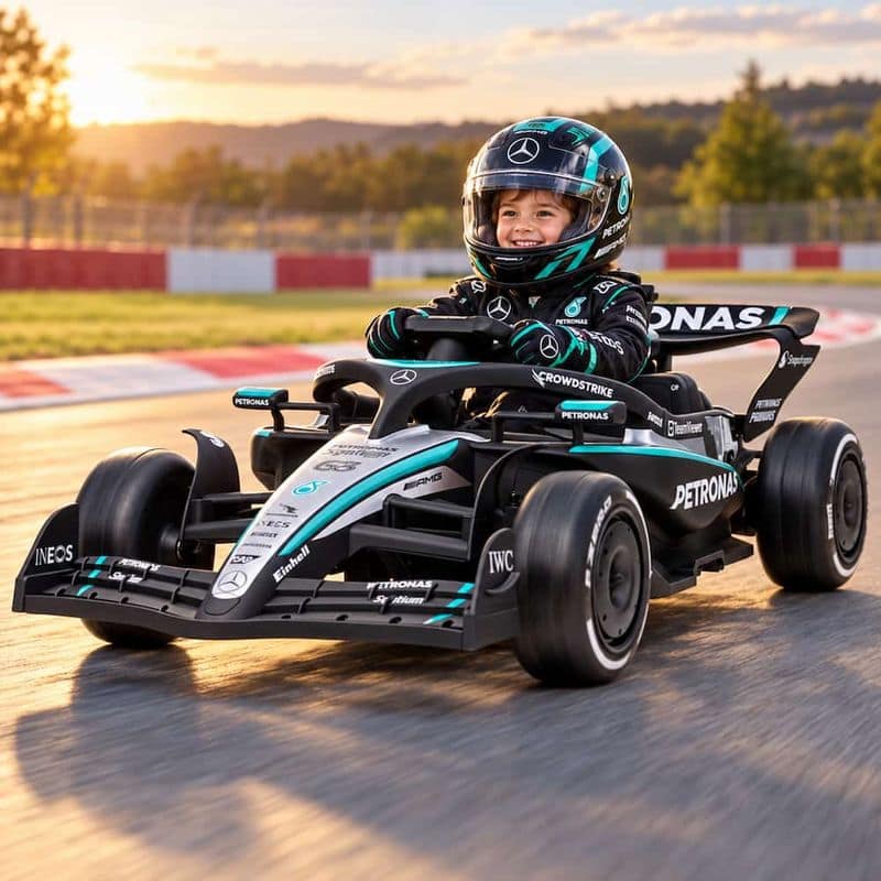 Dečija formula Mercedes-Benz PETRONAS A1 Formula Team crna 12V 1