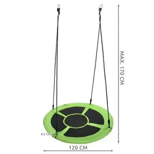 Malatec ljuljaška gnezdo zeleno crna 120 cm 2